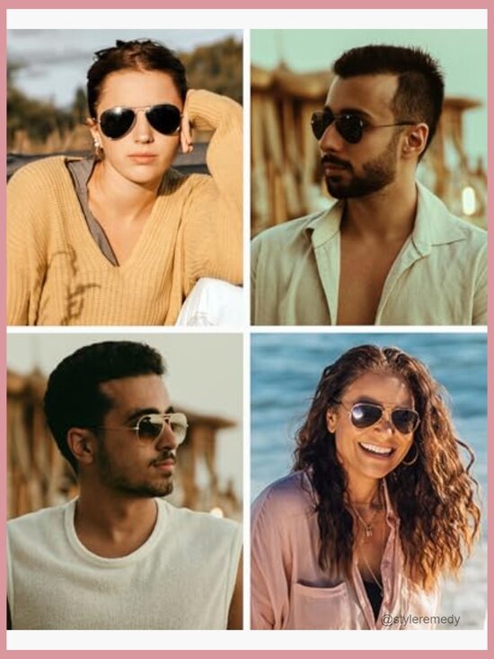 Polarized Aviator Sunglasses with Metal Frame and UV400 Protection main image 4